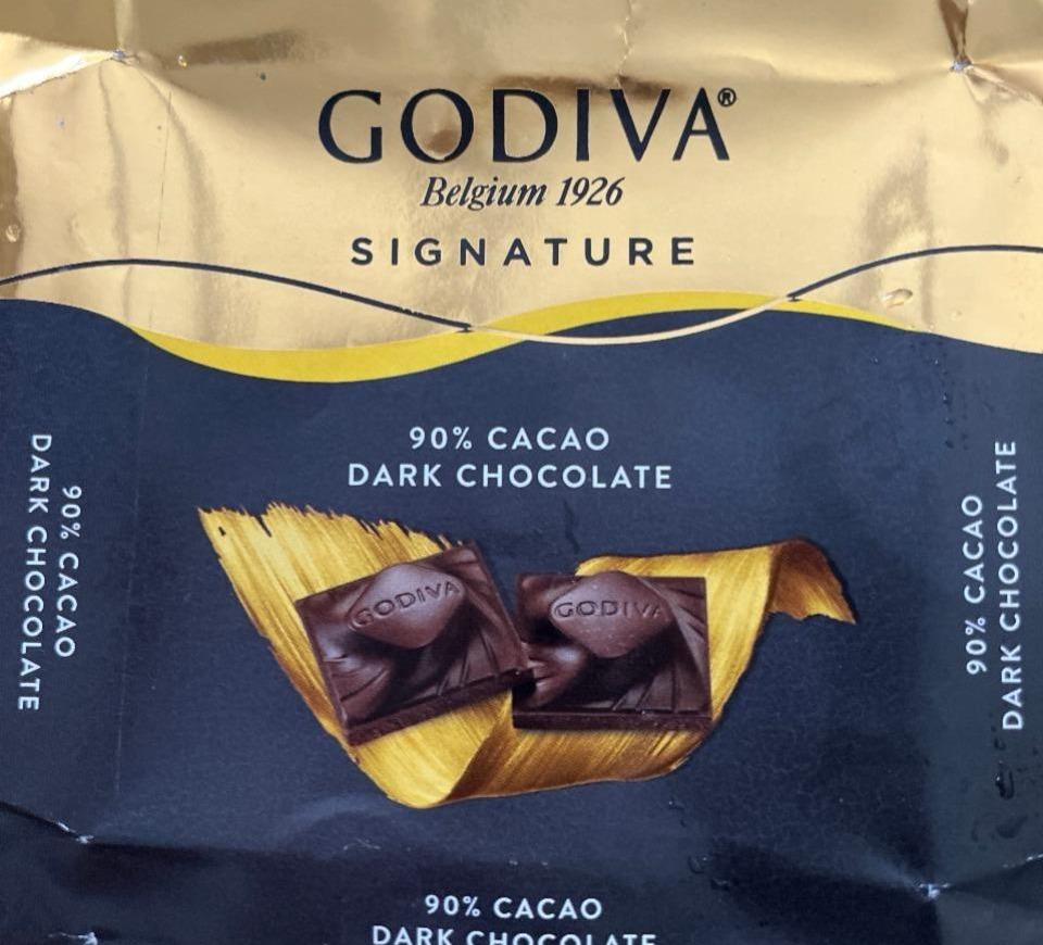Фото - темный шоколад 90% какао Godiva
