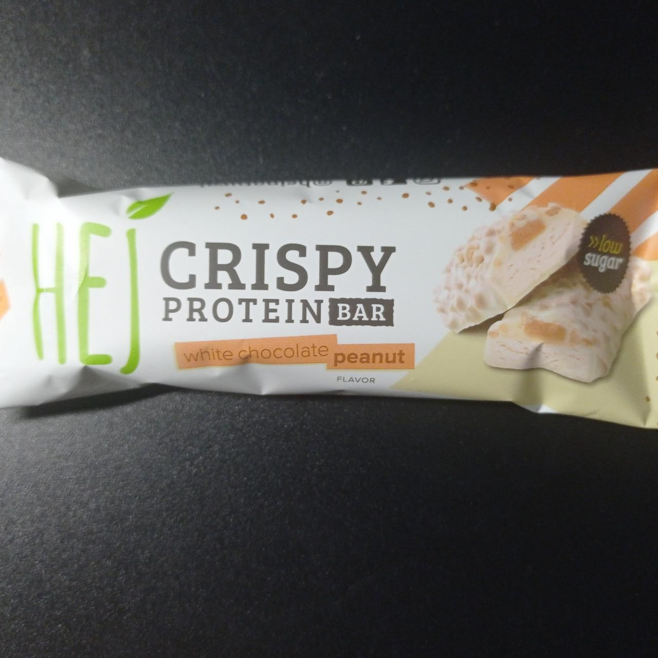 Фото - Crispy protein bar white chocolate peanut Hej