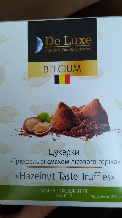 Фото - конфеты Трюфель с лесным орехом De Luxe