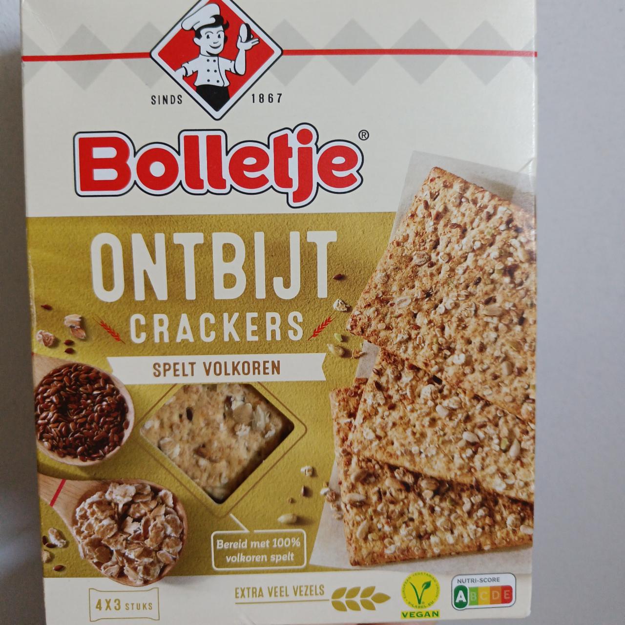 Фото - Цельнозерновые крекеры ontbijt crackers spelt volkoren Bolletje