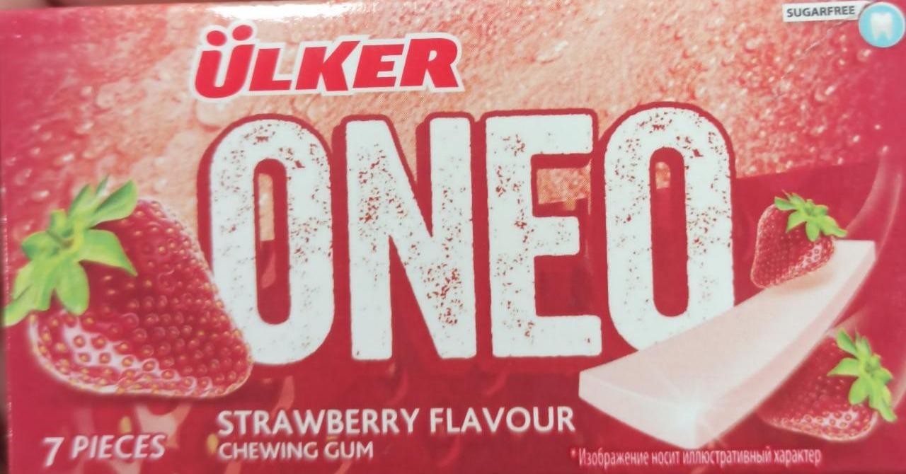 Фото - Жевательная резинка с клубникой без сахара strawberry flavour sugarfree Oneo Ulker