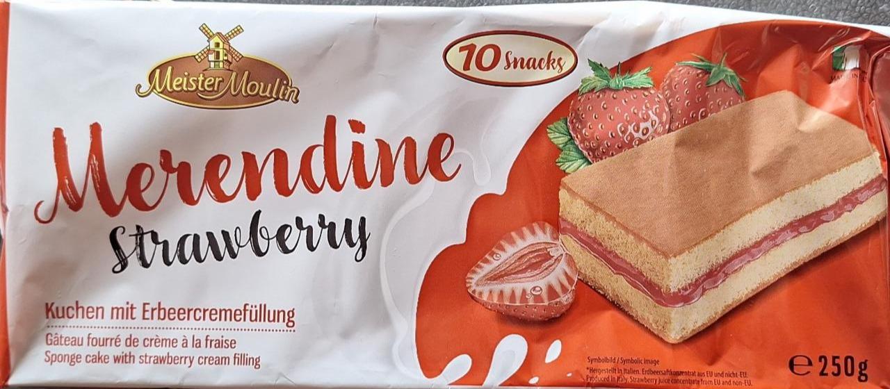 Фото - Бисквитные пирожные с клубничной кремовой начинкой Biscuit snack with strawberry cream Meister Moulin