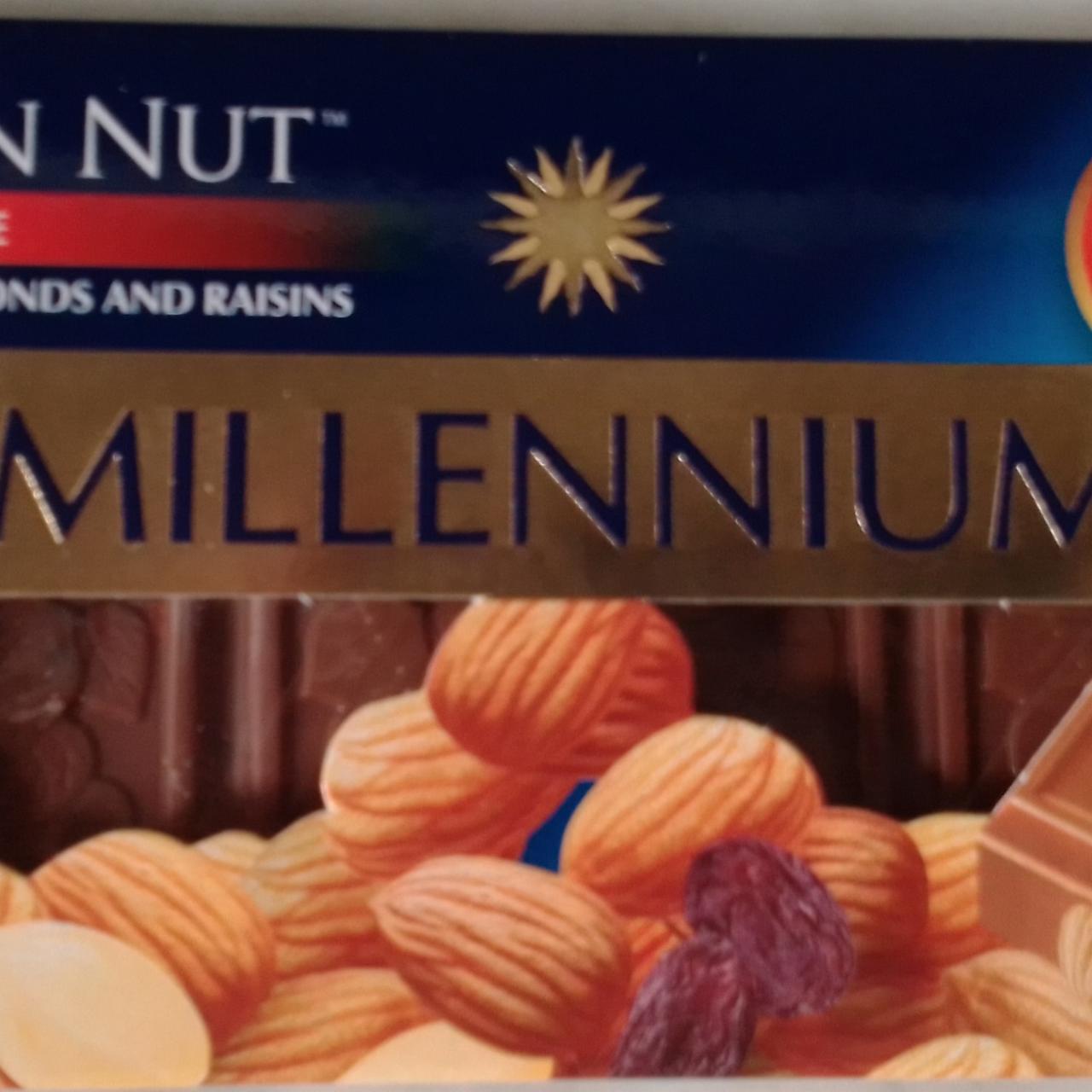 Фото - Шоколад молочный Golden Nut с миндалем и изюмом Millennium