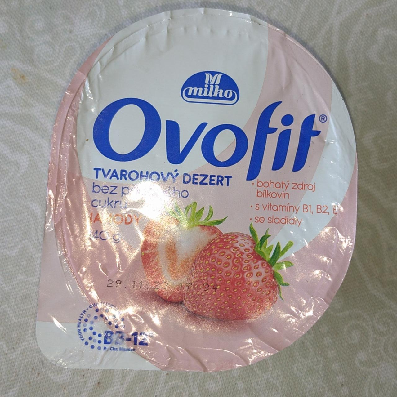 Фото - Tvarohový dezert jahody Ovofit Milko