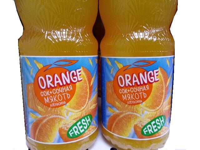 Фото - Напиток Fresh (фреш) Orange (Апельсин) сок+сочная мякоть