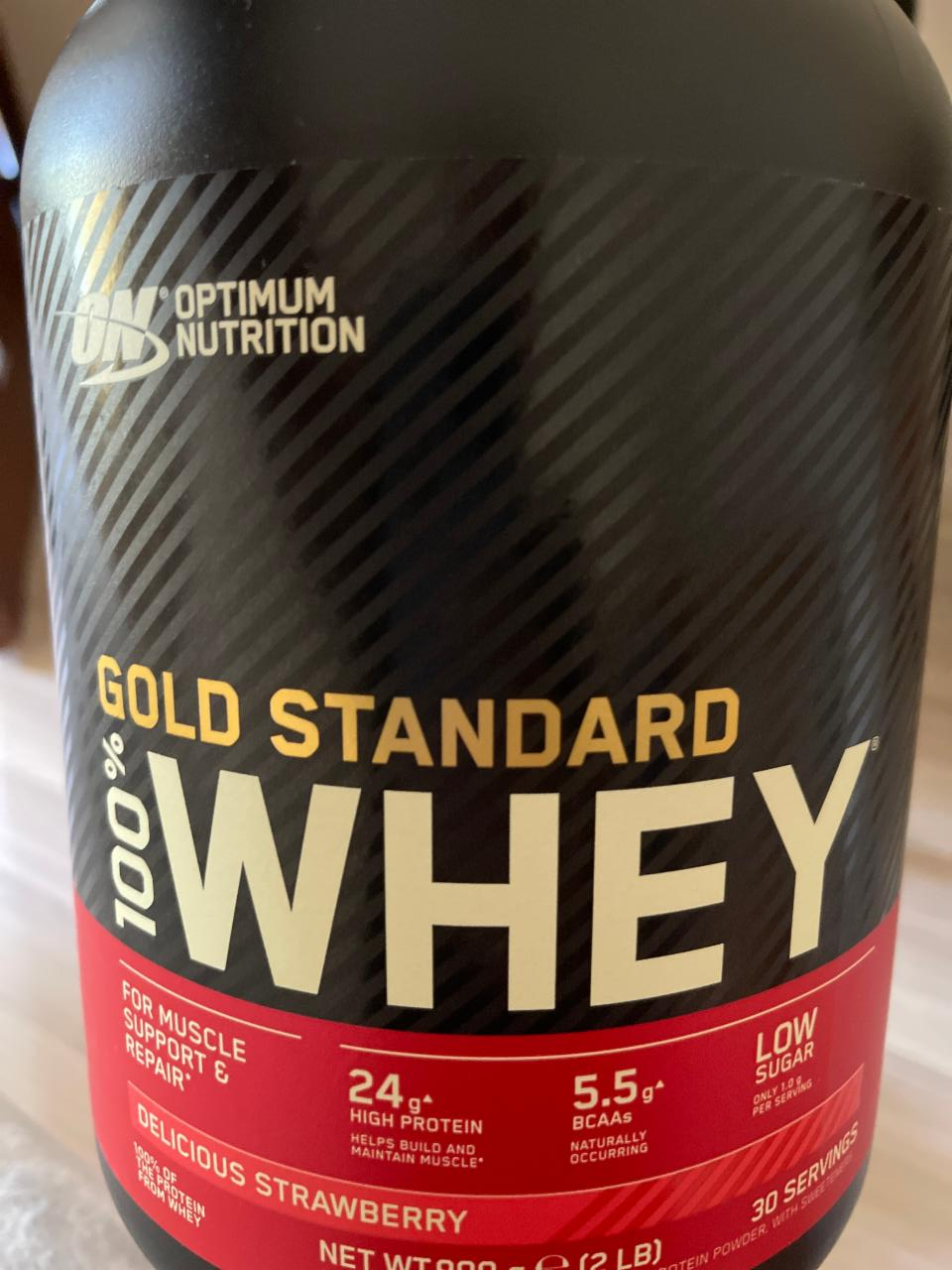 Фото - Протеин с клубничным вкусом Gold standard 100% Whey Strawberry Optimum Nutrition