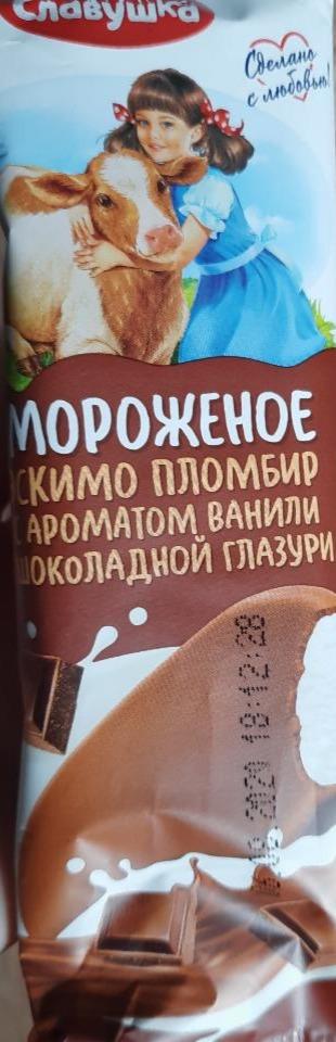 Фото - эскимо пломбир с ароматом ванили в шоколадной глазури Славушка