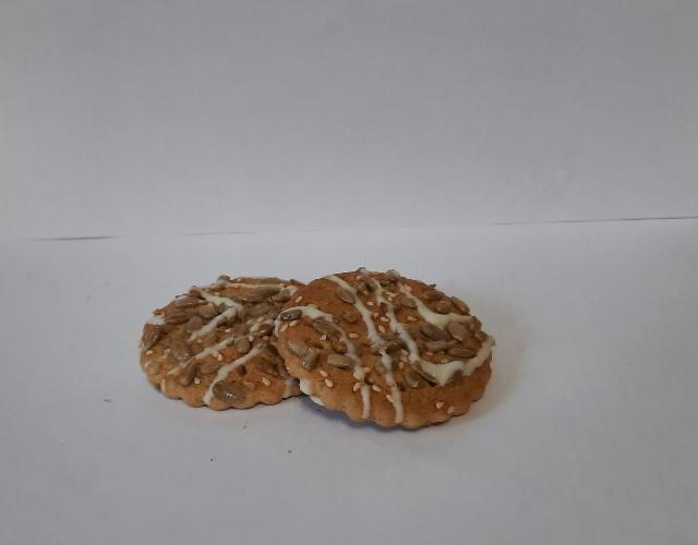 Фото - Печенье сахарное с семенами подсолнечника и кунжута Лента