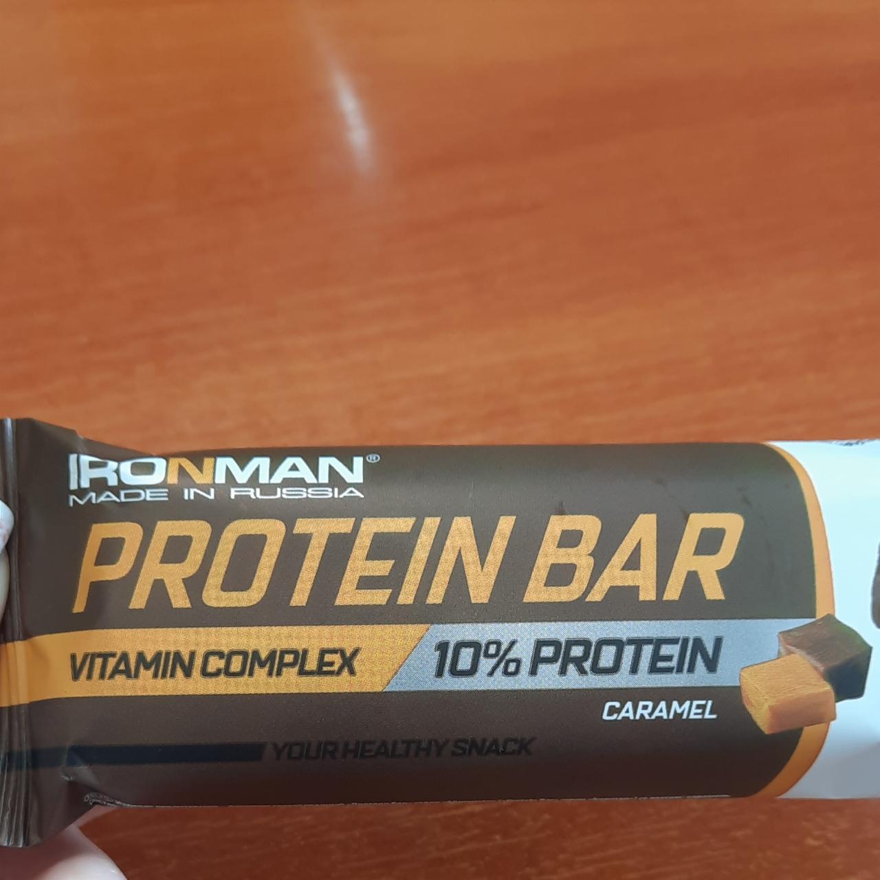 Фото - Батончик глазированный Protein Bar 10% Caramel Ironman