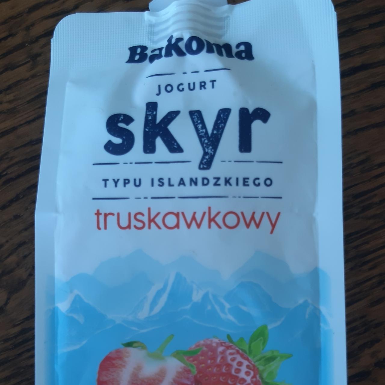 Фото - йогурт скандинавский скир с клубникой Bakoma