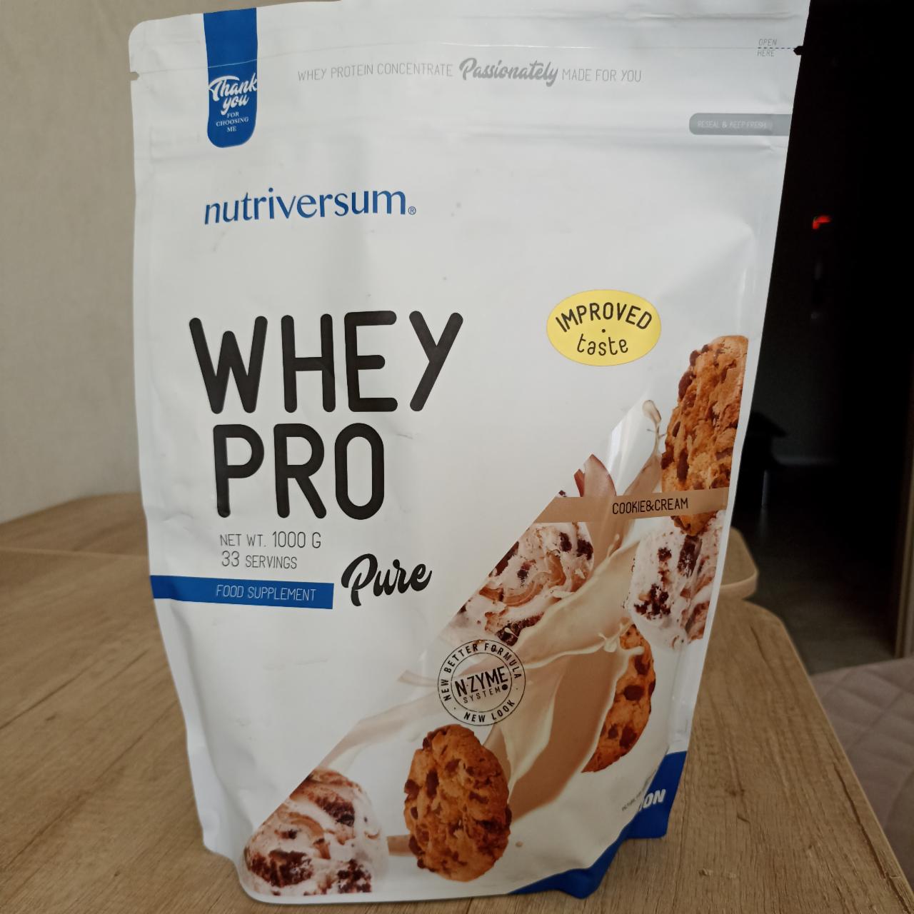 Фото - Протеин whey pro cookie&cream Nutriversum