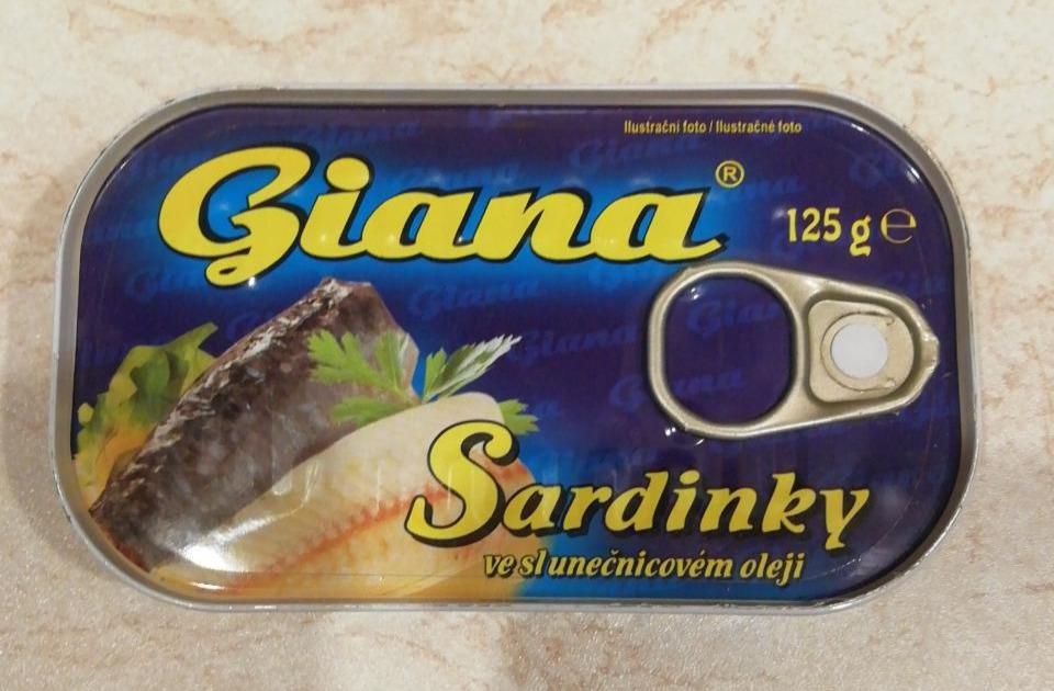 Фото - сардины в подсолнечном масле консервы sardines Giana