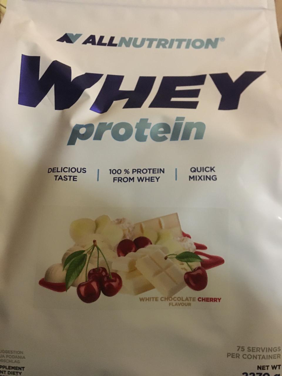 Фото - Протеин белый шоколад-вишня Allnutrition