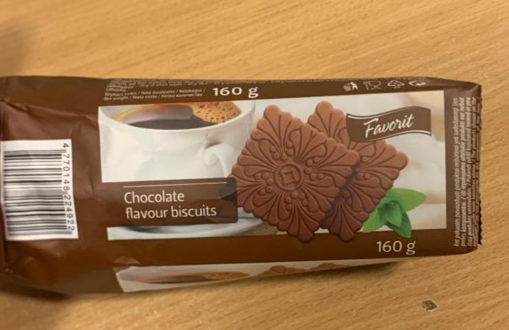 Фото - Печенье со вкусом шоколада Chocolate Flavoure Biscuits Favorit