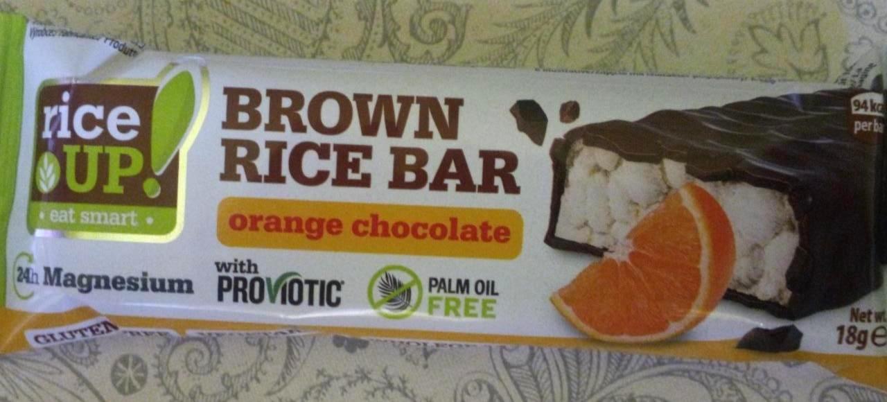 Фото - Рисовые слайсы в шоколаде Brown Rice bar Dark chocolate Rice up!