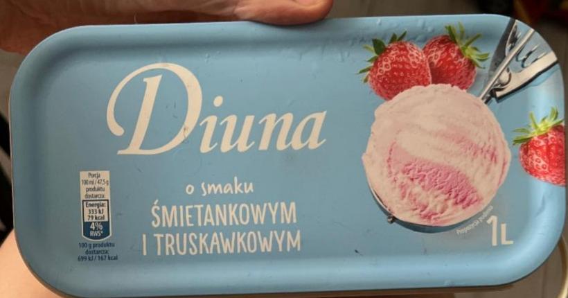 Фото - Мороженое со вкусом клубники и сливок Diuna