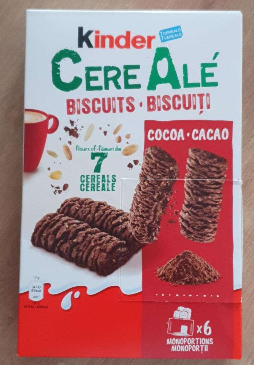Фото - шоколадные злаковые печеньки с какао Cereale Kinder