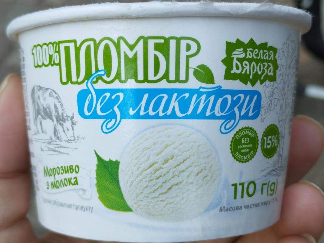 Фото - Мороженое пломбир без лактоз Белая бяроза