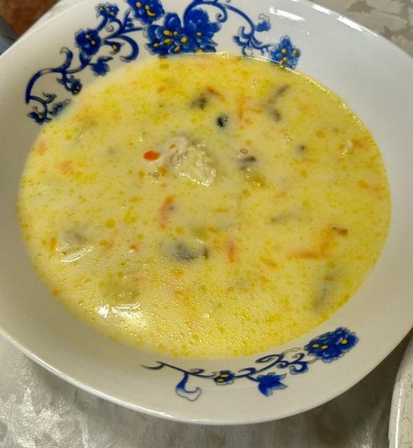 Фото - Сырный суп с курицей и картофелем