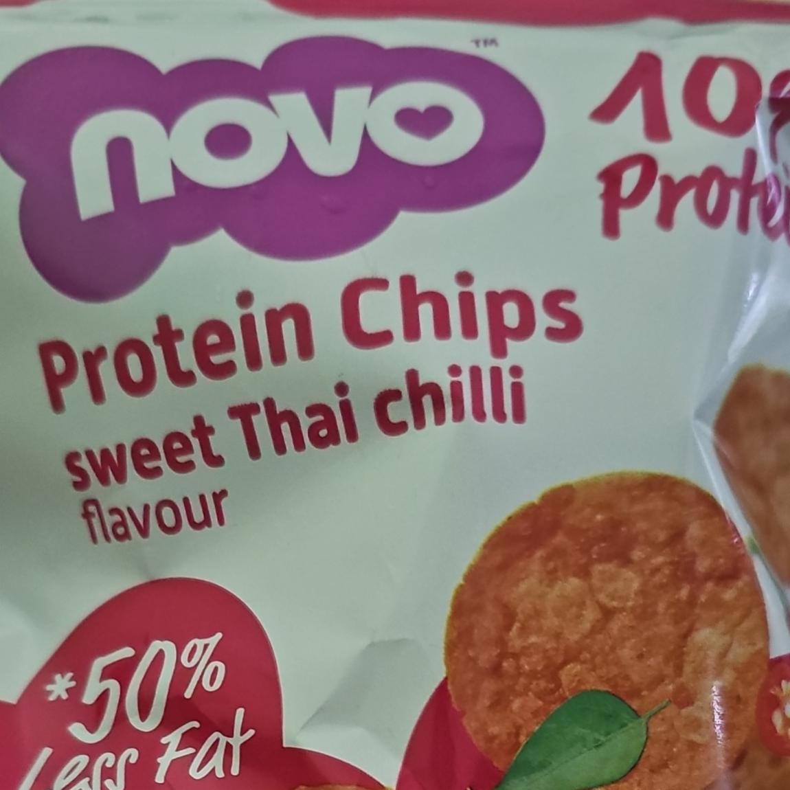 Фото - Протеиновый чипсы Protein Chips sweet thai chilli Novo Nutrition