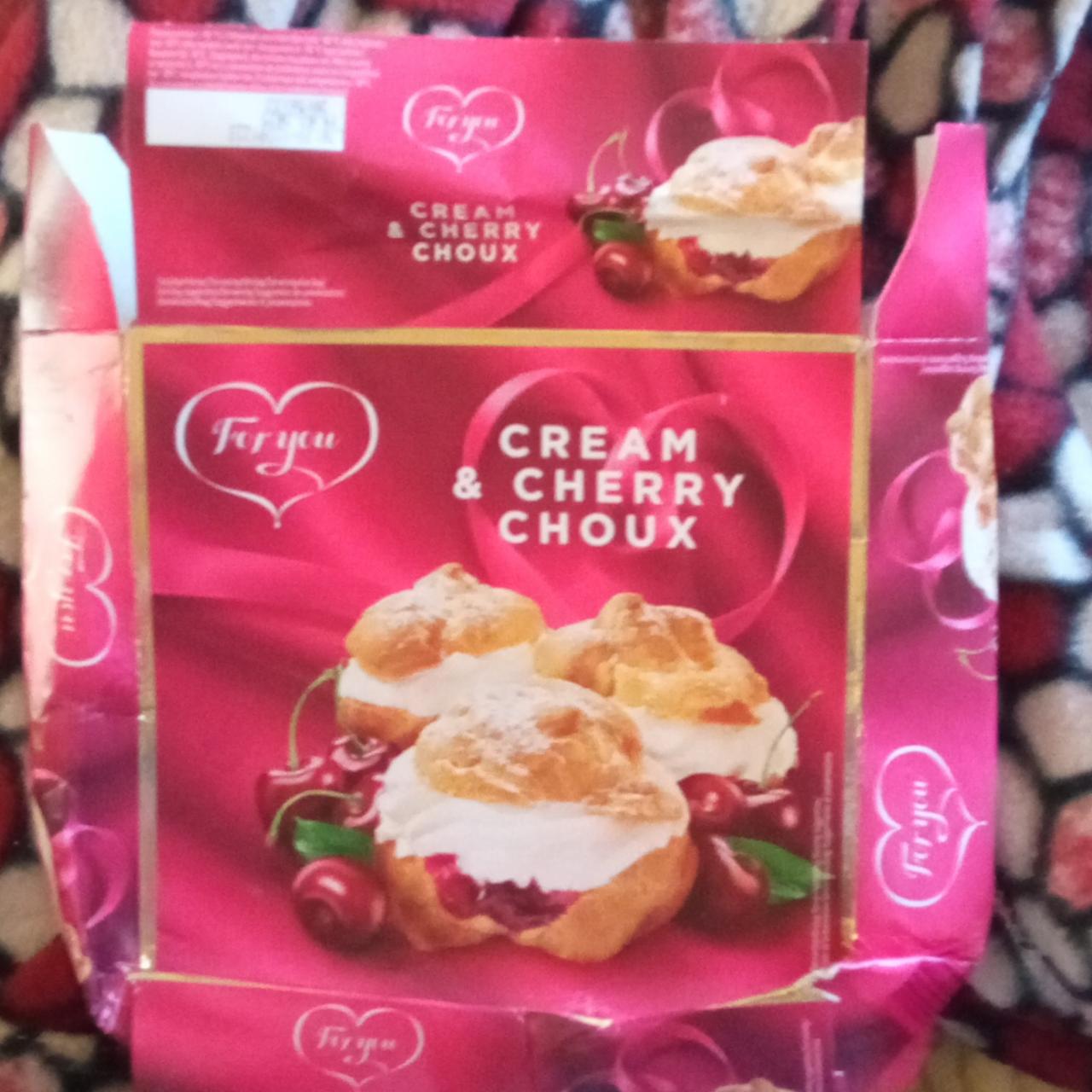 Фото - Заварное приложенное Choux buns with cream&sour cherry For you
