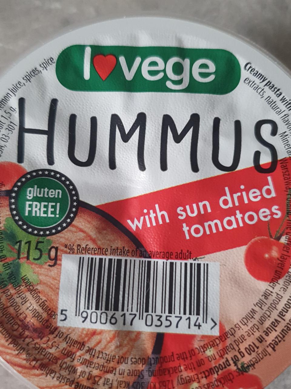 Фото - хумус с сушеными томатами I love vege
