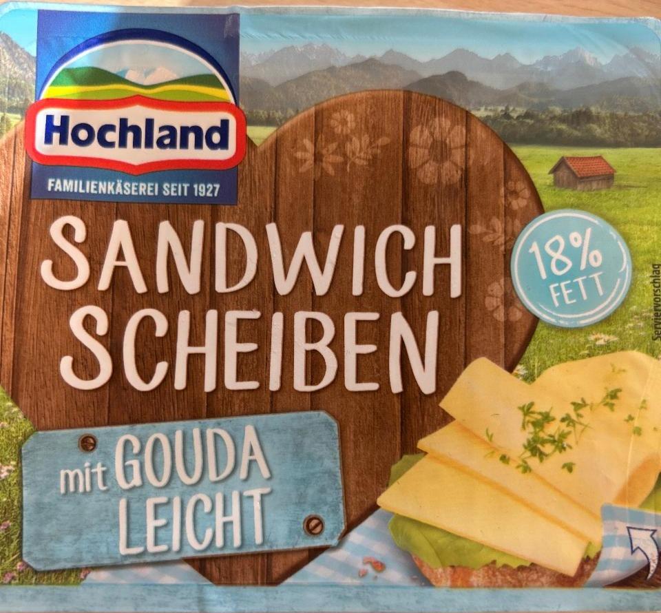 Фото - легкий сыр гауда 18% жира для сендвичей Hochland