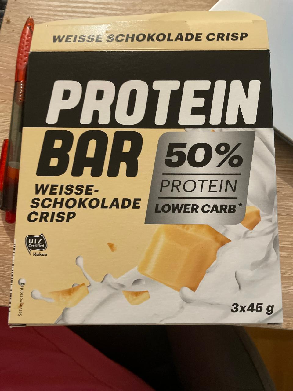 Фото - протеиновый батончик с белым шоколадом Protein Bar 50% Lidl