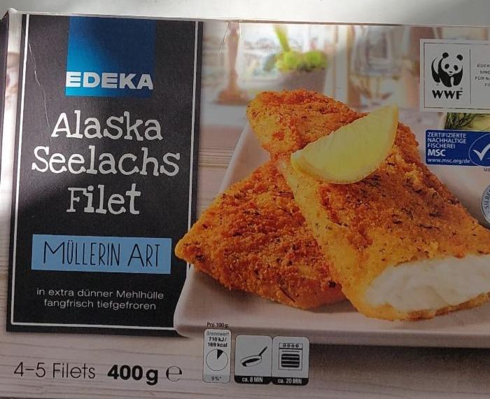 Фото - филе рыбы в панировки Alaska Seelachs Filet MÜLLERIN ART EDEKA