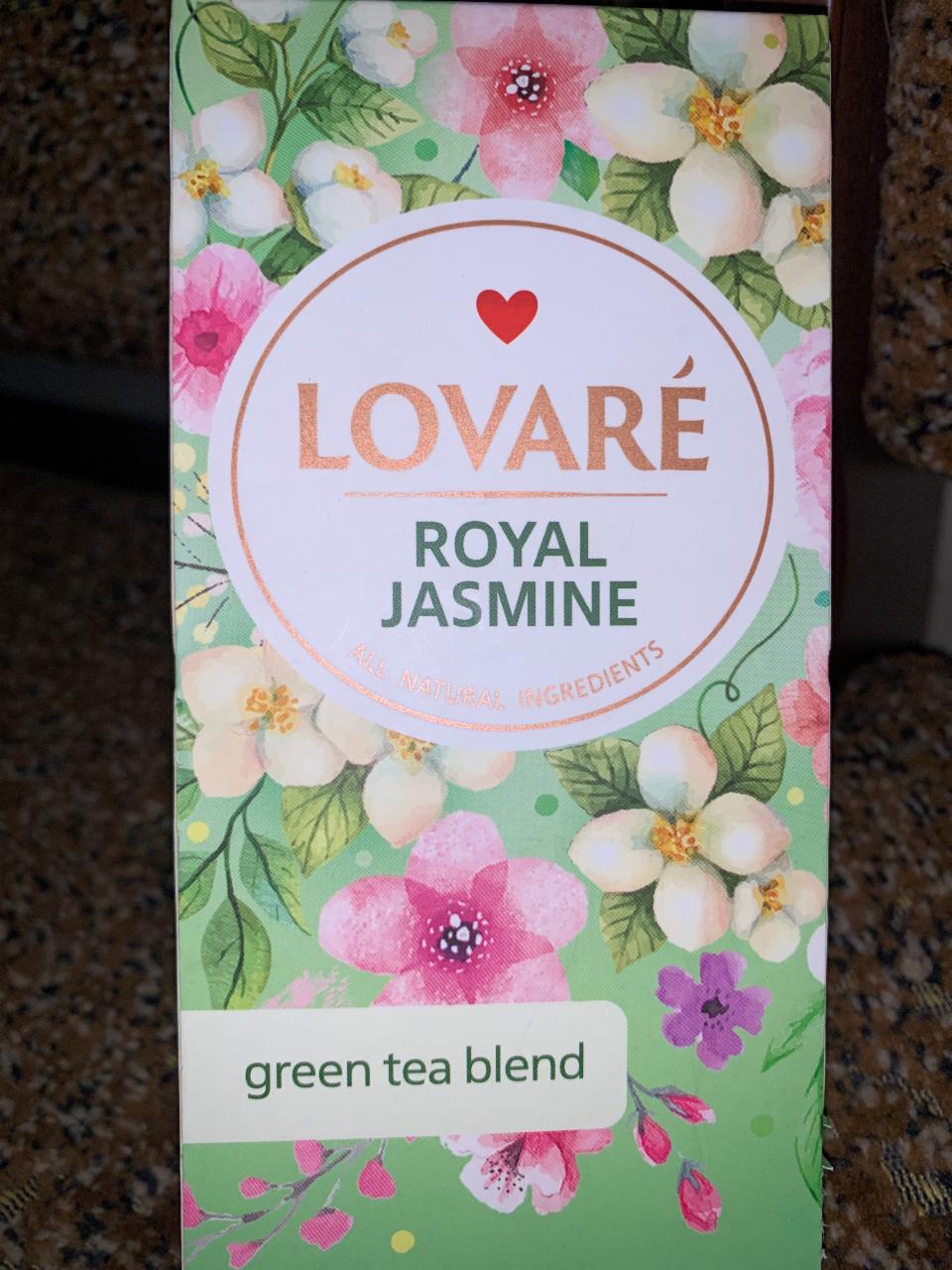 Фото - Чай зеленый байховый китайский мелкий с лепестками и ароматом жасмина Royal Jasmine Lovare