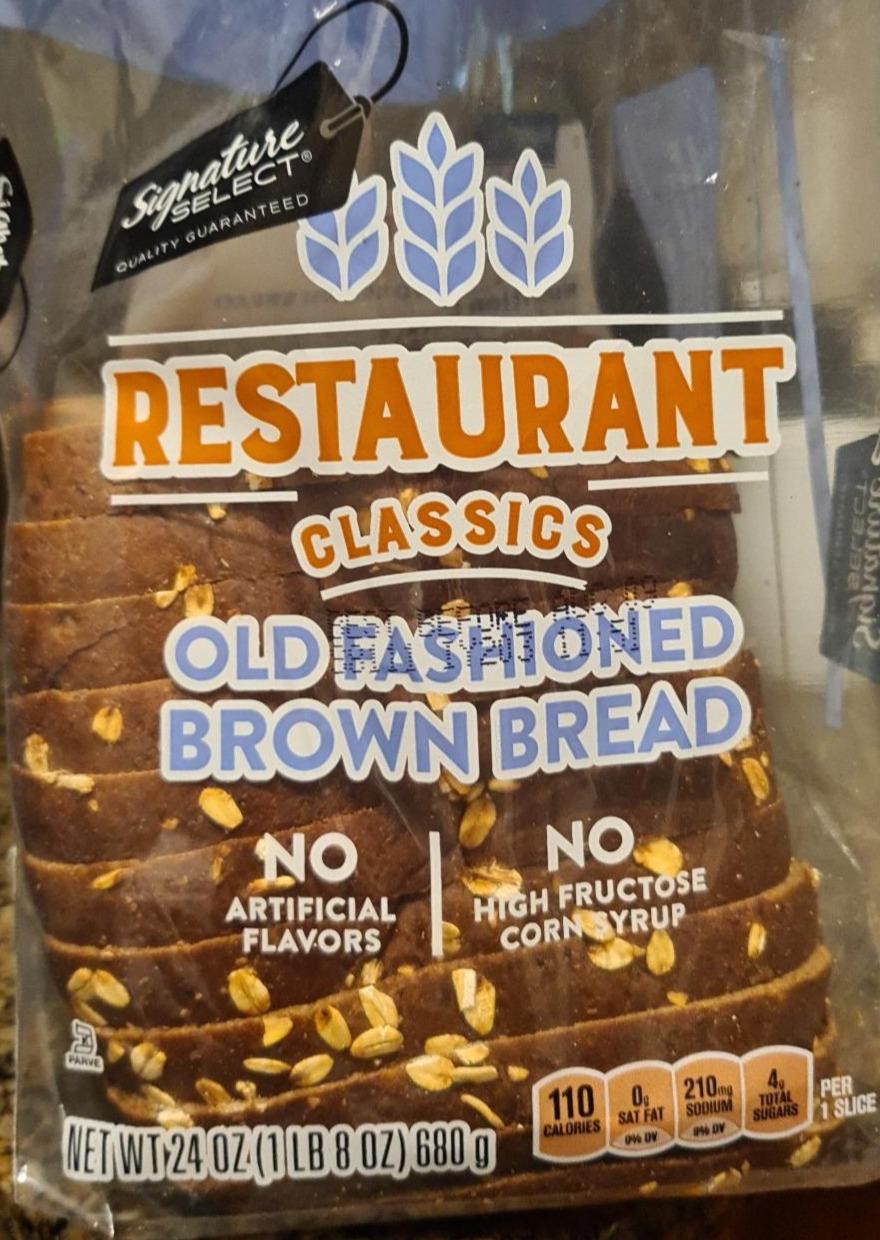 Фото - коричневый хлеб Classics Old Fashioned Brown Bread Restaurant