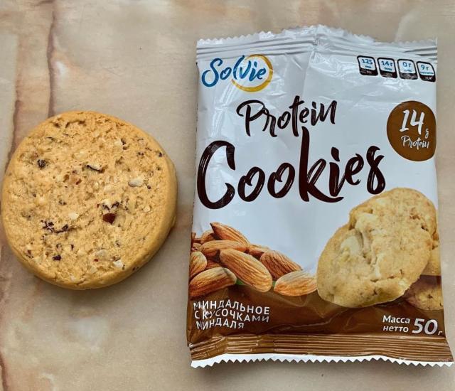 Фото - Печенье протеиновое Protein Cookies миндальное Solvie