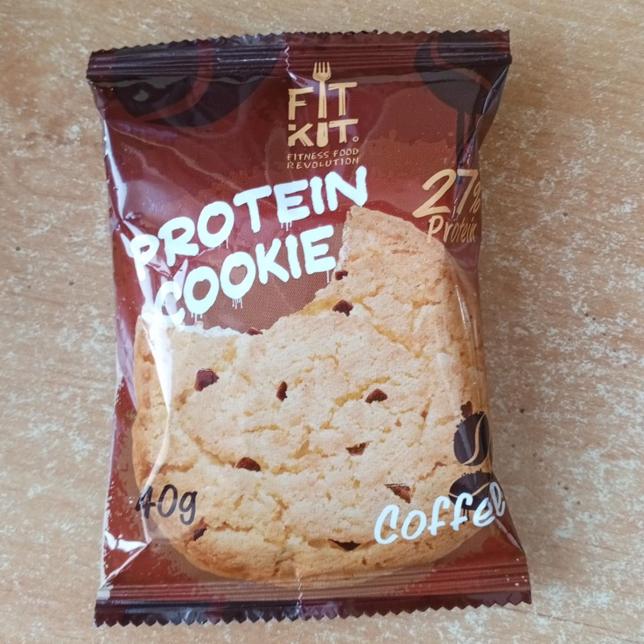 Фото - протеиновое печенье protein cake вкус кофе Fit kit