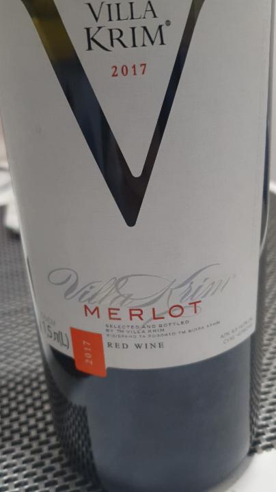 Фото - вино сухое красное Merlot Villa krim