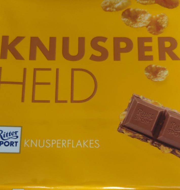 Фото - Knusper Held молочный шоколад с кукурузными хлопьями Ritter Sport