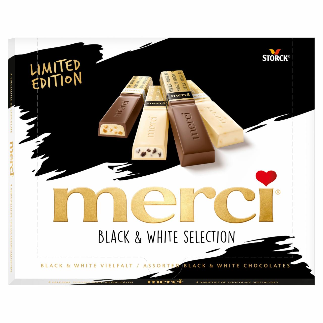 Фото - Коллекция шоколада Мерси чернобелый black&white selection Merci