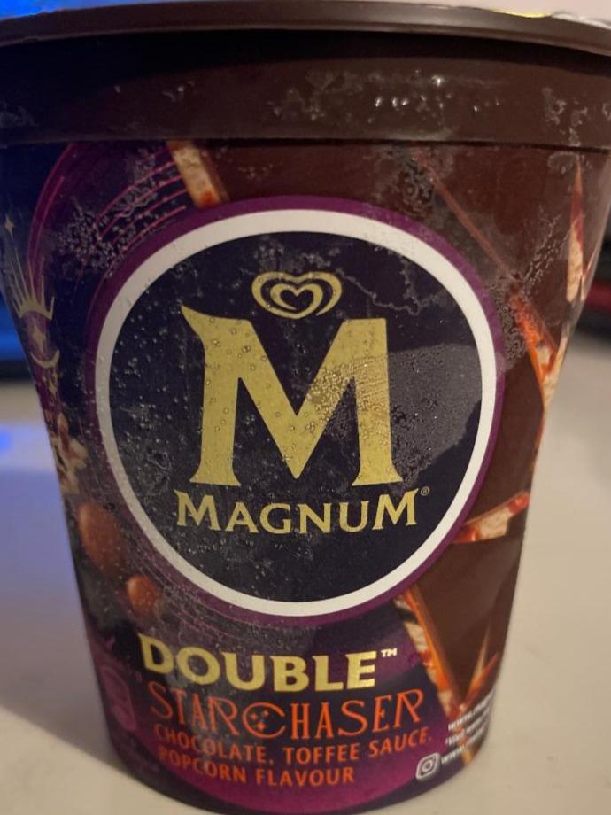Фото - мороженное двойное попкор с соусом тоффи в глазури Magnum