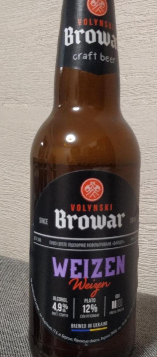 Фото - Пиво светлое пшеничное нефильтрованное Browar