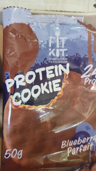 Фото - протеиновое печенье Chocolate Protein Cookie черничное парфе blueberries Fit Kit