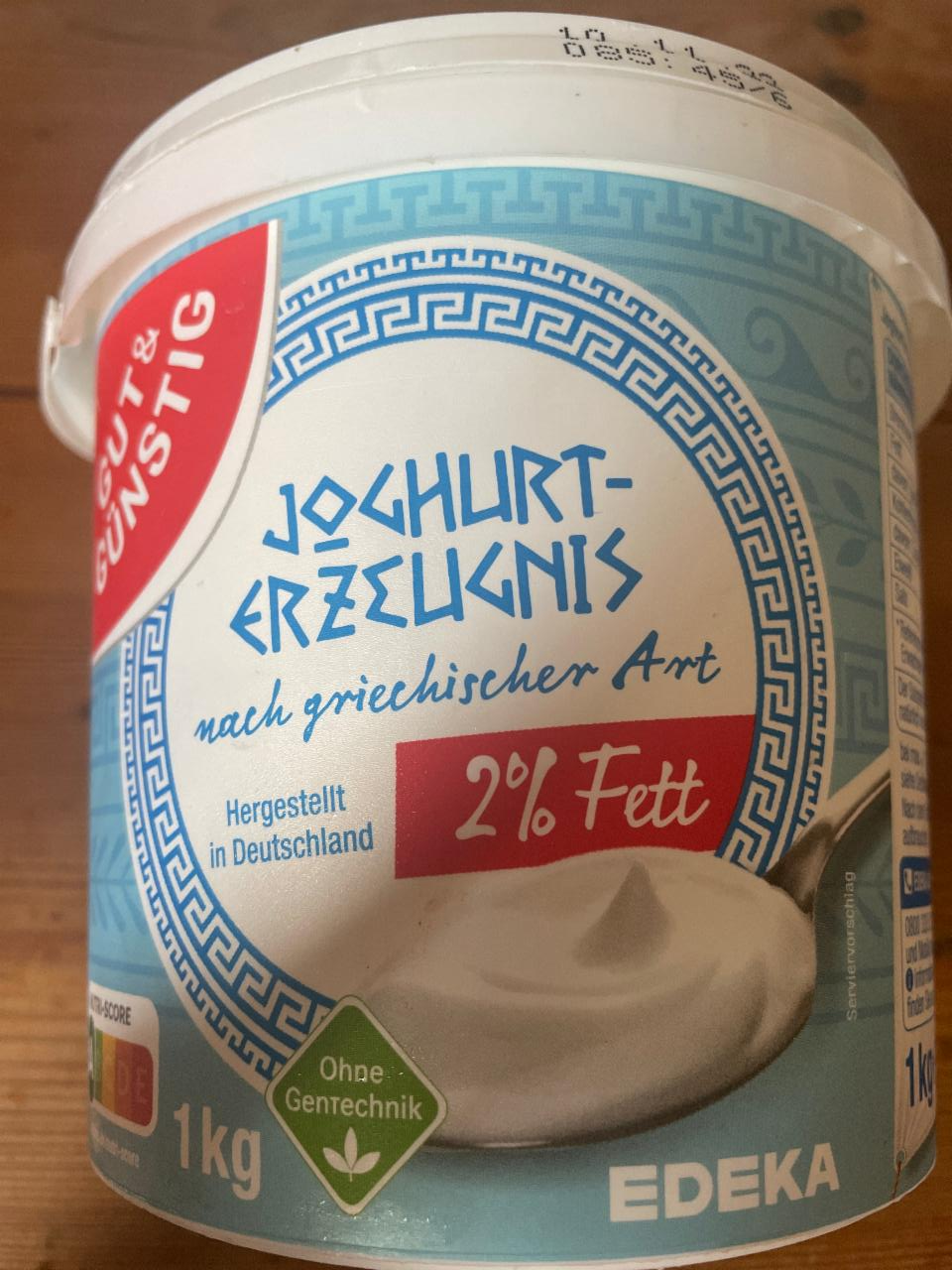 Фото - Йогурт греческий 2% Joghurt-Erzeugnis nach griechischer Art Fett Gut&Günstig
