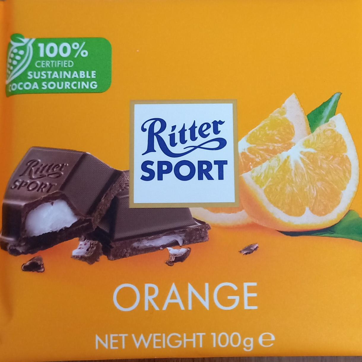 Фото - Щоколад Риттер Спорт Апельсин Dark Chocolate with Orange-Flavored Fondant Filling Ritter Sport