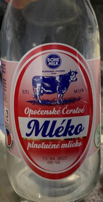 Фото - свежее молоко Opočenská Bohe Milk