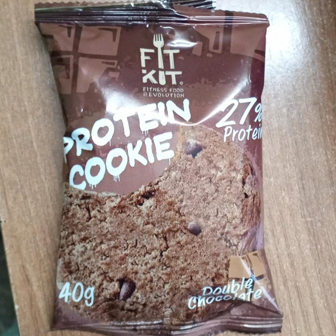 Фото - Протеиновое печенье 27% двойной шоколад Protein Cookie Fit Kit
