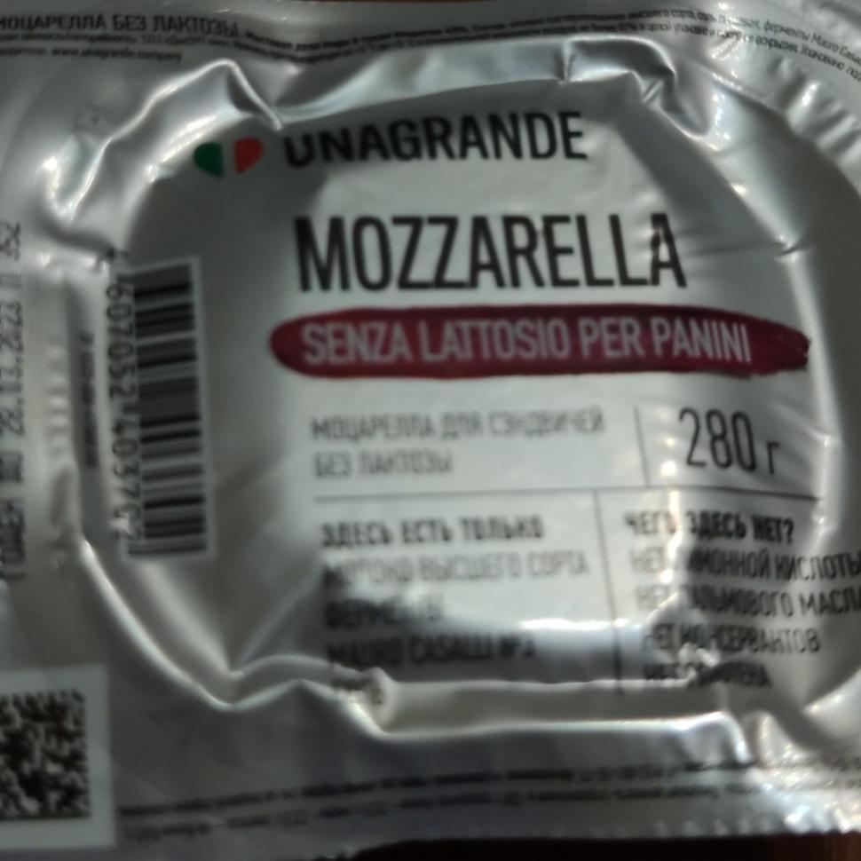 Фото - Сыр моцарелла без лактозы senza lattosio per panini Unagrande