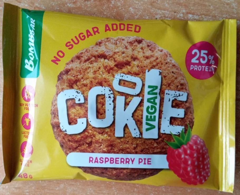 Фото - печенье неглазированное со вкусом малинового пирога cookie vegan raspberry Bombbar