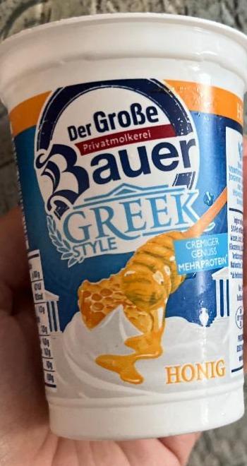 Фото - греческий йогурт с медом Bauer