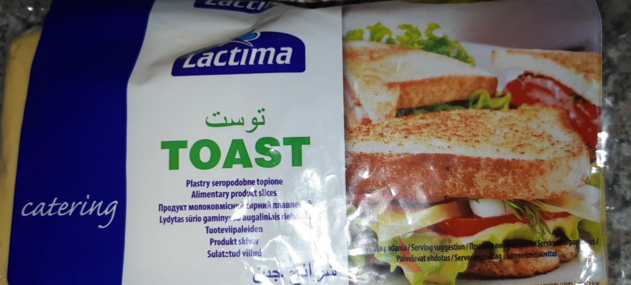Фото - Продукт молокосодержащий сырный плавленый Тост ломтики Lactima