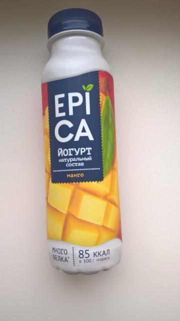Фото - йогурт питьевой 2.5% манго Epica