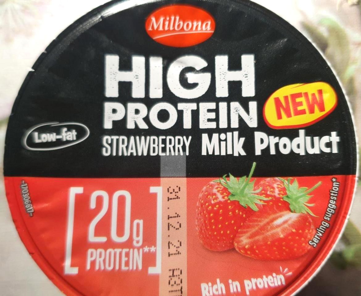 Фото - Йогурт со вкусом клубники High Protein 20% Yoghurt Milbona
