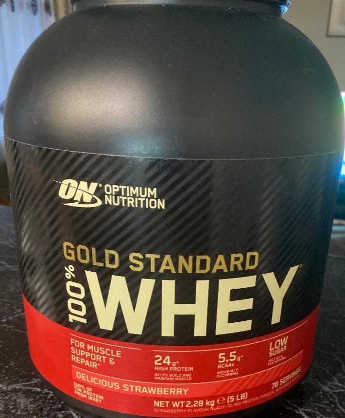 Фото - Протеин со вкусом клубники Gold Standard Whey Strawberry Optimum Nutrition